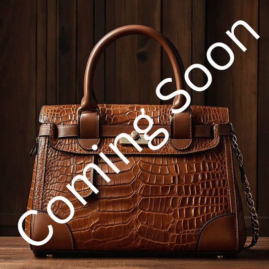 Alexandria Croc Satchel